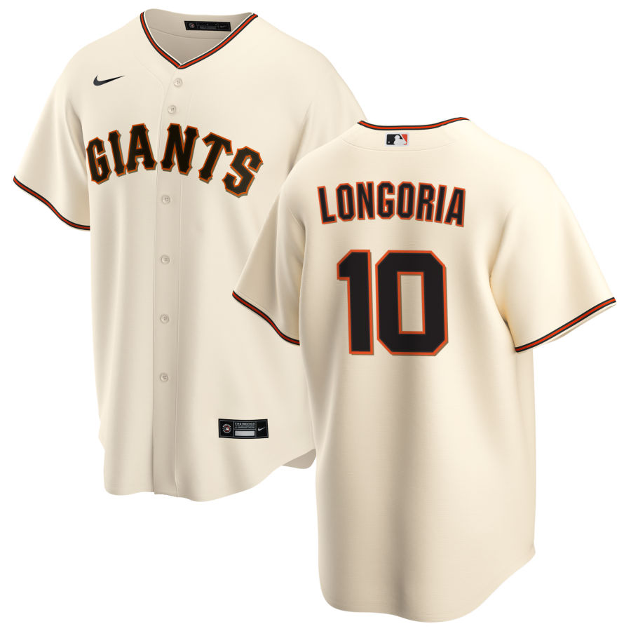 Nike Men #10 Evan Longoria San Francisco Giants Baseball Jerseys Sale-Cream